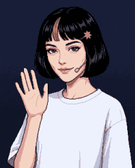 Claudia waving
